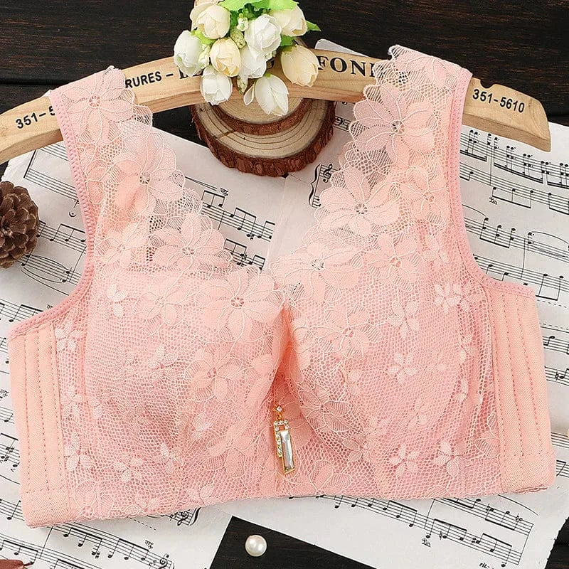 Minimizer Full Cup Brassiere Vest Bra Women Large Size Soft Sexy Lace Push Up Bra Sleeping Underwear Lingerie Women Clothing - A-1 Thread Vault