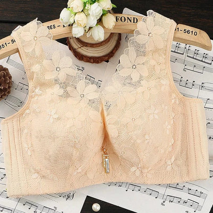Minimizer Full Cup Brassiere Vest Bra Women Large Size Soft Sexy Lace Push Up Bra Sleeping Underwear Lingerie Women Clothing - A-1 Thread Vault