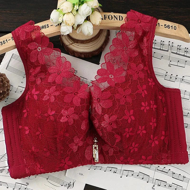 Minimizer Full Cup Brassiere Vest Bra Women Large Size Soft Sexy Lace Push Up Bra Sleeping Underwear Lingerie Women Clothing - A-1 Thread Vault