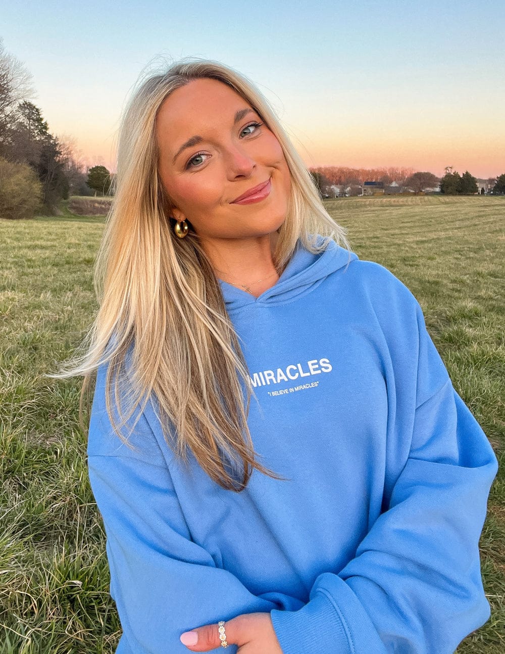 Miracles Blue Unisex Hoodie - A-1 Thread Vault