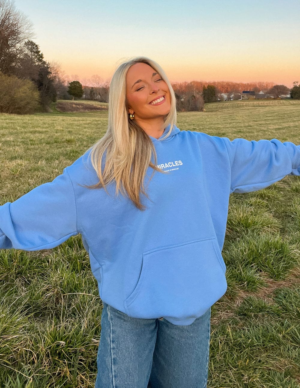 Miracles Blue Unisex Hoodie - A-1 Thread Vault