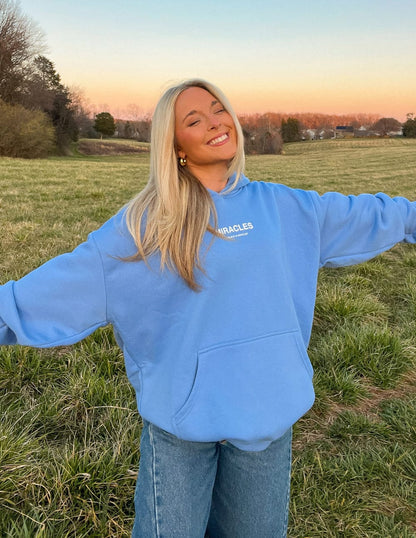 Miracles Blue Unisex Hoodie - A-1 Thread Vault