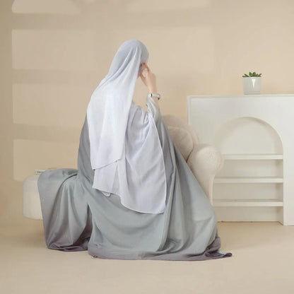 Glitter Gradient Polyester Abaya Set 4-Piece (MOA036) - A-1 Thread Vault
