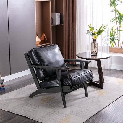 Modern Faux Leather Accent Chair - A-1 Thread Vault