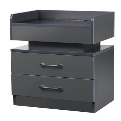 Modern Night Stand with LED Lights and Charging Station - A-1 Thread Vault