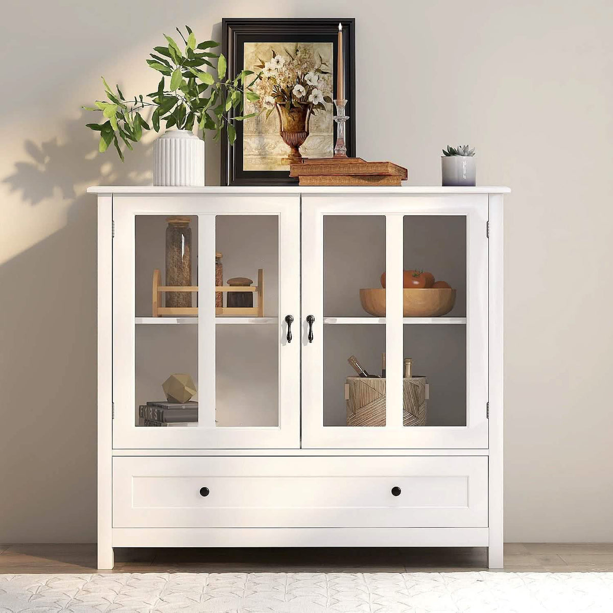 Modern Storage Cabinet with Metal Handles - A-1 Thread Vault
