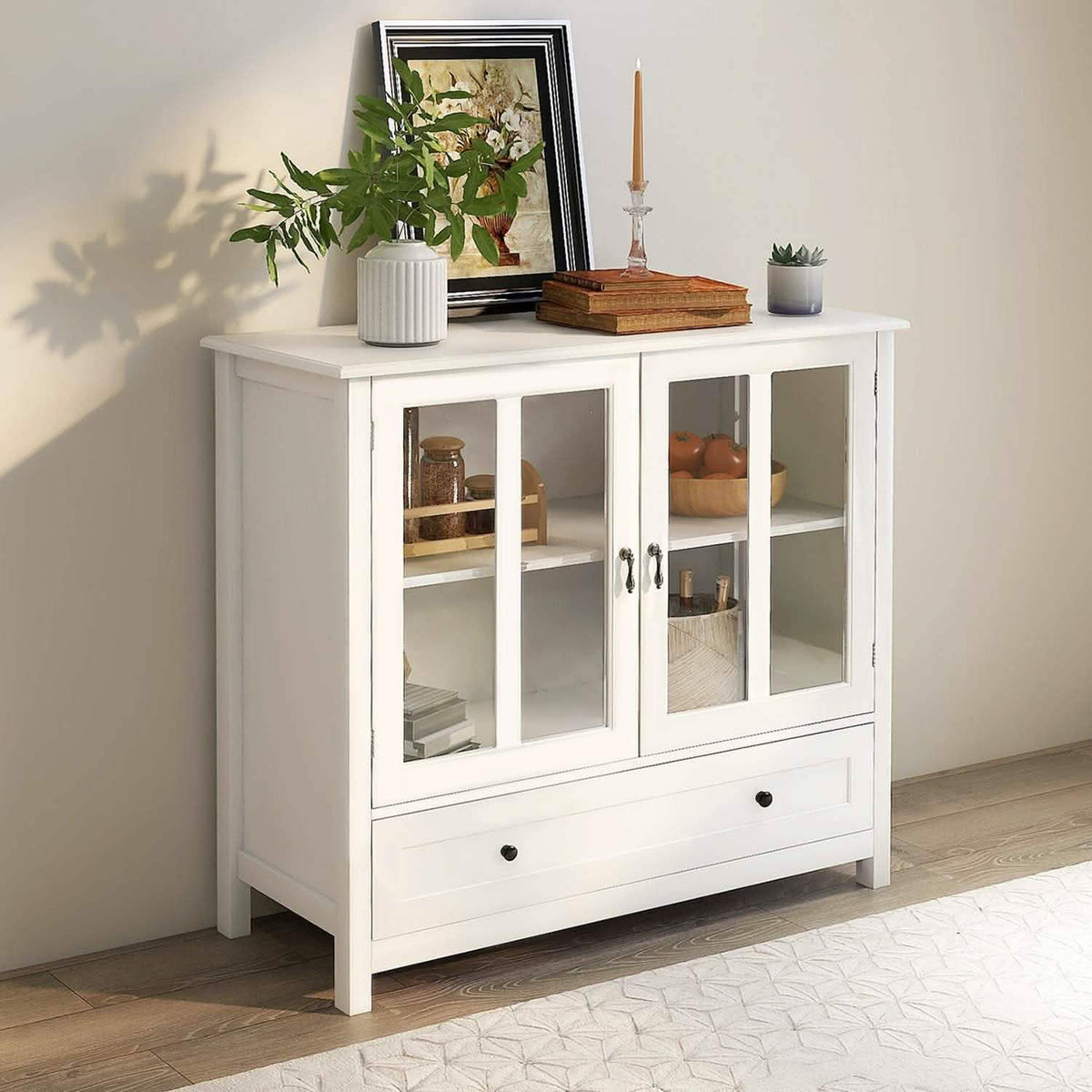 Modern Storage Cabinet with Metal Handles - A-1 Thread Vault