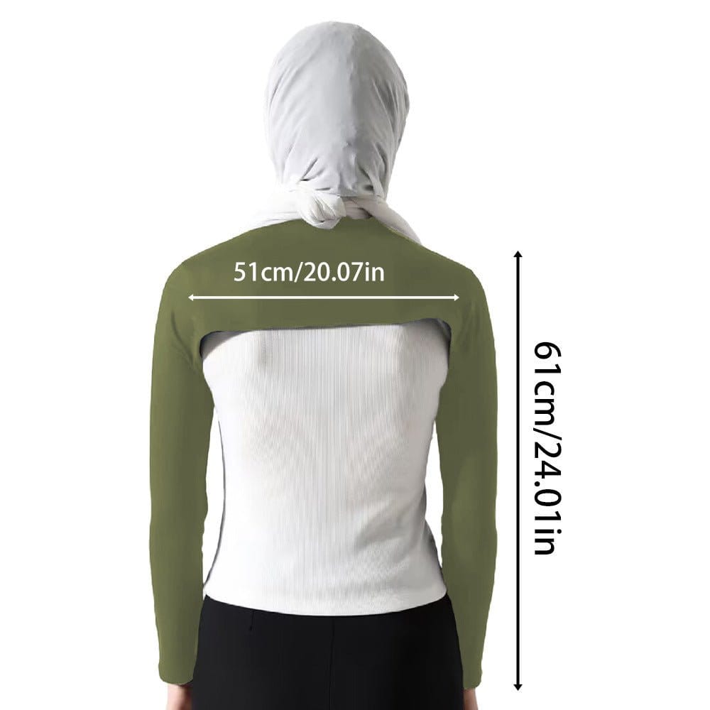 Modest Shoulder-Cover Base Layer Versatile Sleeveless Inner Top with Attached Sleeves | One Size (MAC409) - A-1 Thread Vault