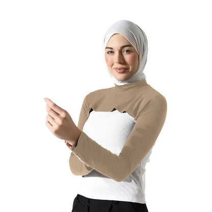 Modest Shoulder-Cover Base Layer Versatile Sleeveless Inner Top with Attached Sleeves | One Size (MAC409) - A-1 Thread Vault