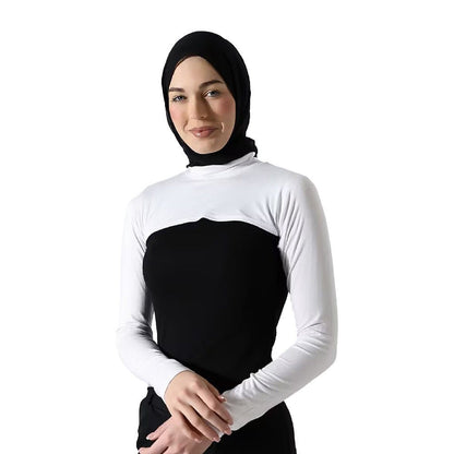 Modest Shoulder-Cover Base Layer Versatile Sleeveless Inner Top with Attached Sleeves | One Size (MAC409) - A-1 Thread Vault