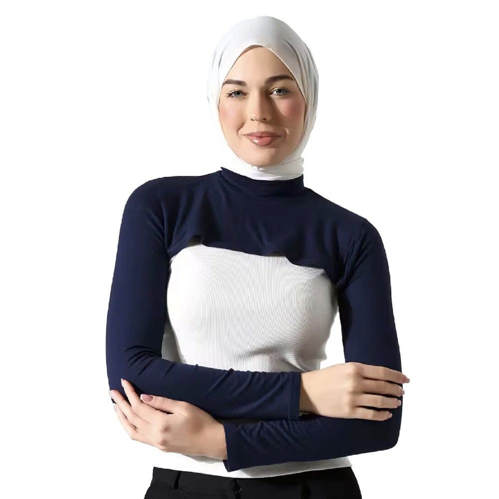 Modest Shoulder-Cover Base Layer Versatile Sleeveless Inner Top with Attached Sleeves | One Size (MAC409) - A-1 Thread Vault