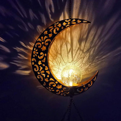 Moon Crackle Glass Ball Wind Chimes Solar Wind Chimes - A-1 Thread Vault