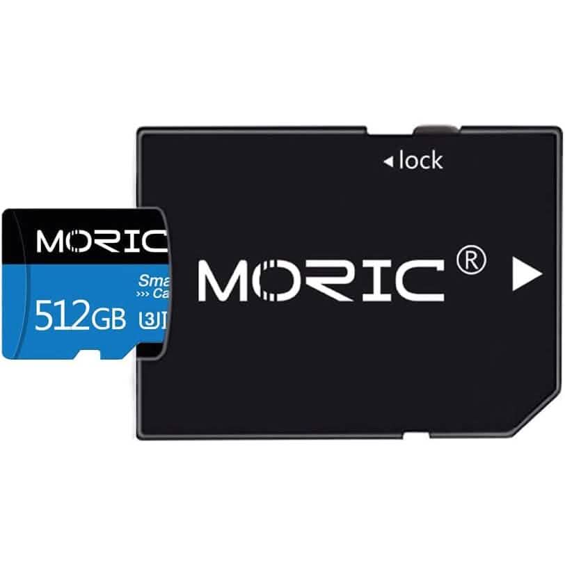 Moric 512GB Micro SD Card with Adapter Class 10 Fast Speed Memory Card (Refurbished) - A-1 Thread Vault
