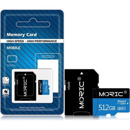 Moric 512GB Micro SD Card with Adapter Class 10 Fast Speed Memory Card (Refurbished) - A-1 Thread Vault