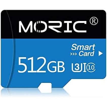 Moric 512GB Micro SD Card with Adapter Class 10 Fast Speed Memory Card (Refurbished) - A-1 Thread Vault