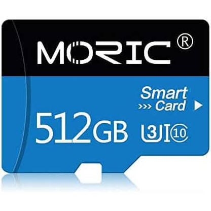 Moric 512GB Micro SD Card with Adapter Class 10 Fast Speed Memory Card (Refurbished) - A-1 Thread Vault