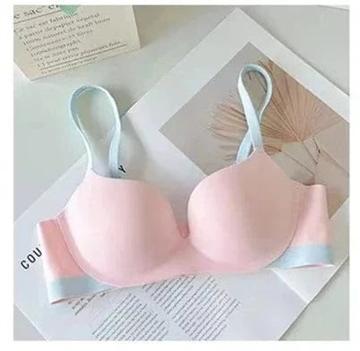 MOYISU 3D Push Up Seamless Bra T-Shirt Bra Wireless Comfort Bralette Plus Size S-XL Adjustable Straps Lightweight Color Blocking - A-1 Thread Vault