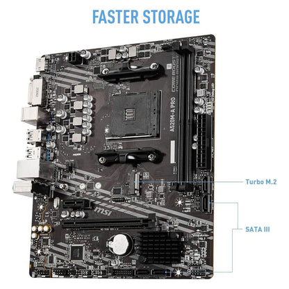 MSI A520M-A PRO Gaming Motherboard (Refurbished) - A-1 Thread Vault