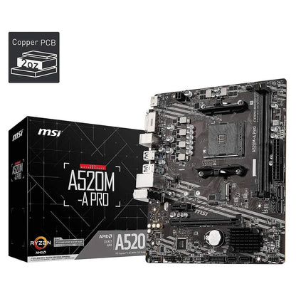 MSI A520M-A PRO Gaming Motherboard (Refurbished) - A-1 Thread Vault