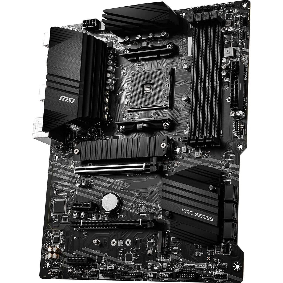 MSI B550-A PRO ProSeries Motherboard (AMD AM4, DDR4, PCIe 4.0, SATA 6Gb/s, M.2, USB 3.2 Gen 2, HDMI/DP, ATX) (Refurbished) - A-1 Thread Vault