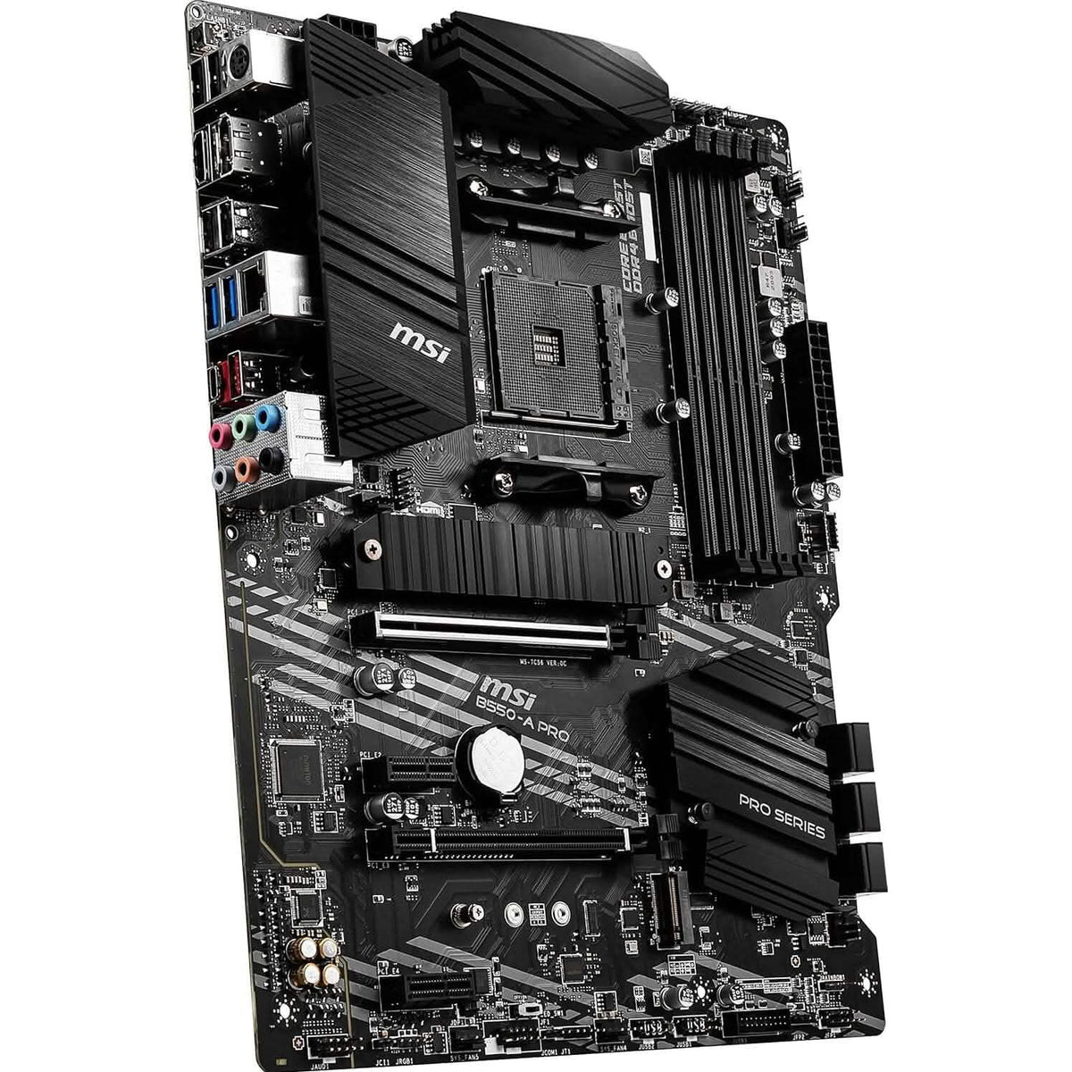 MSI B550-A PRO ProSeries Motherboard (AMD AM4, DDR4, PCIe 4.0, SATA 6Gb/s, M.2, USB 3.2 Gen 2, HDMI/DP, ATX) (Refurbished) - A-1 Thread Vault
