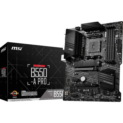 MSI B550-A PRO ProSeries Motherboard (AMD AM4, DDR4, PCIe 4.0, SATA 6Gb/s, M.2, USB 3.2 Gen 2, HDMI/DP, ATX) (Refurbished) - A-1 Thread Vault