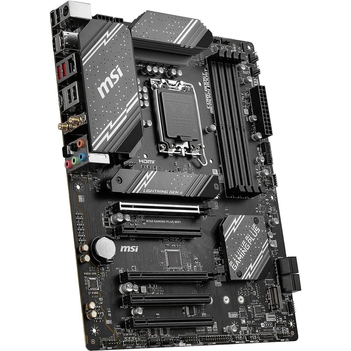 MSI B760 Gaming Plus WiFi Gaming Motherboard (Supports 12th/13th Gen Intel Processors, LGA 1700, DDR5, PCIe 4.0, M.2, 2.5Gbps LAN, USB 3.2 Gen2, Wi-Fi 6E, ATX) (Refurbished) - A-1 Thread Vault