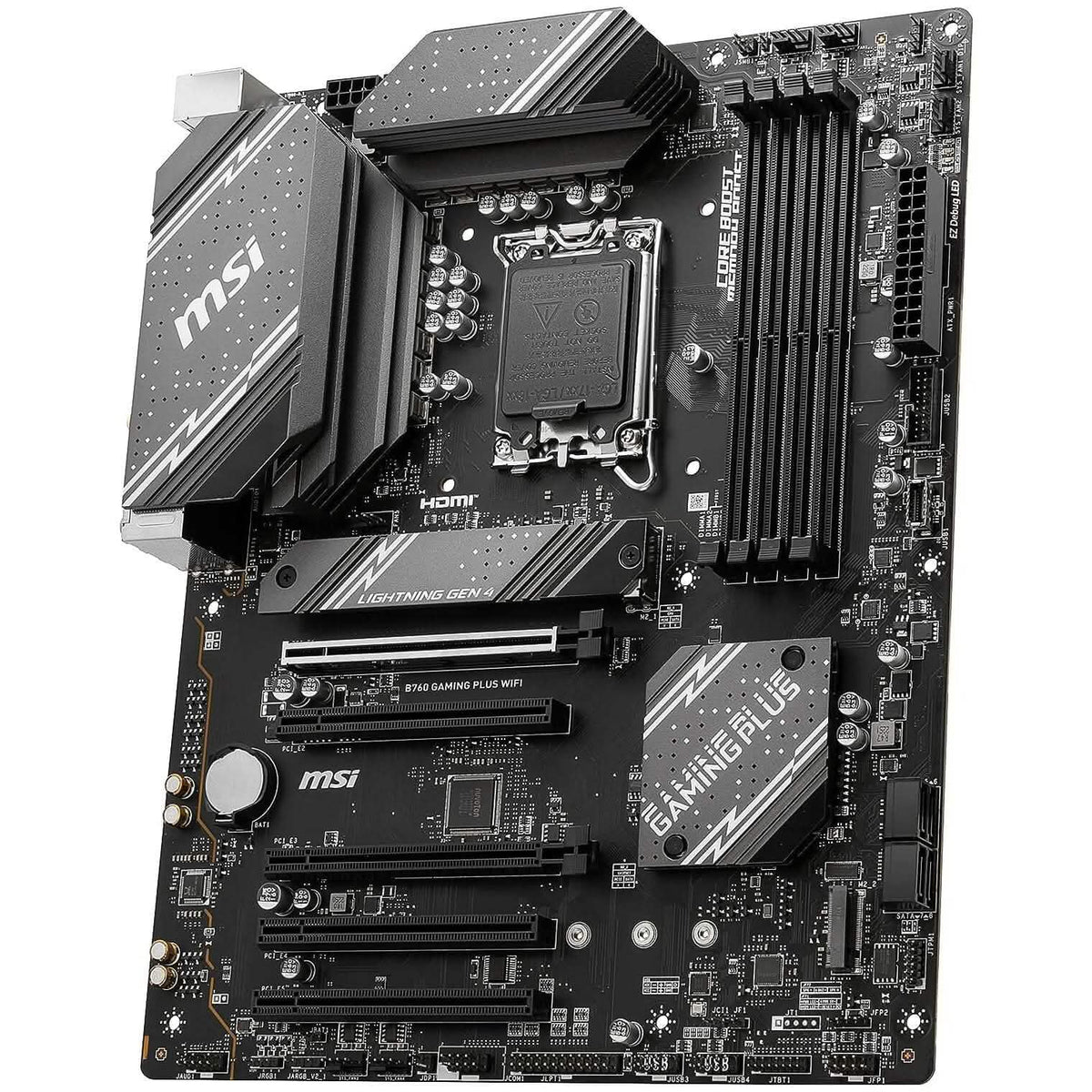 MSI B760 Gaming Plus WiFi Gaming Motherboard (Supports 12th/13th Gen Intel Processors, LGA 1700, DDR5, PCIe 4.0, M.2, 2.5Gbps LAN, USB 3.2 Gen2, Wi-Fi 6E, ATX) (Refurbished) - A-1 Thread Vault