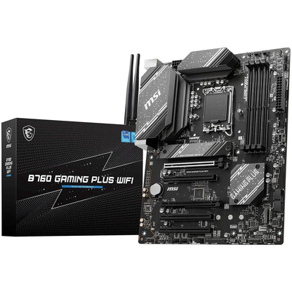MSI B760 Gaming Plus WiFi Gaming Motherboard (Supports 12th/13th Gen Intel Processors, LGA 1700, DDR5, PCIe 4.0, M.2, 2.5Gbps LAN, USB 3.2 Gen2, Wi-Fi 6E, ATX) (Refurbished) - A-1 Thread Vault