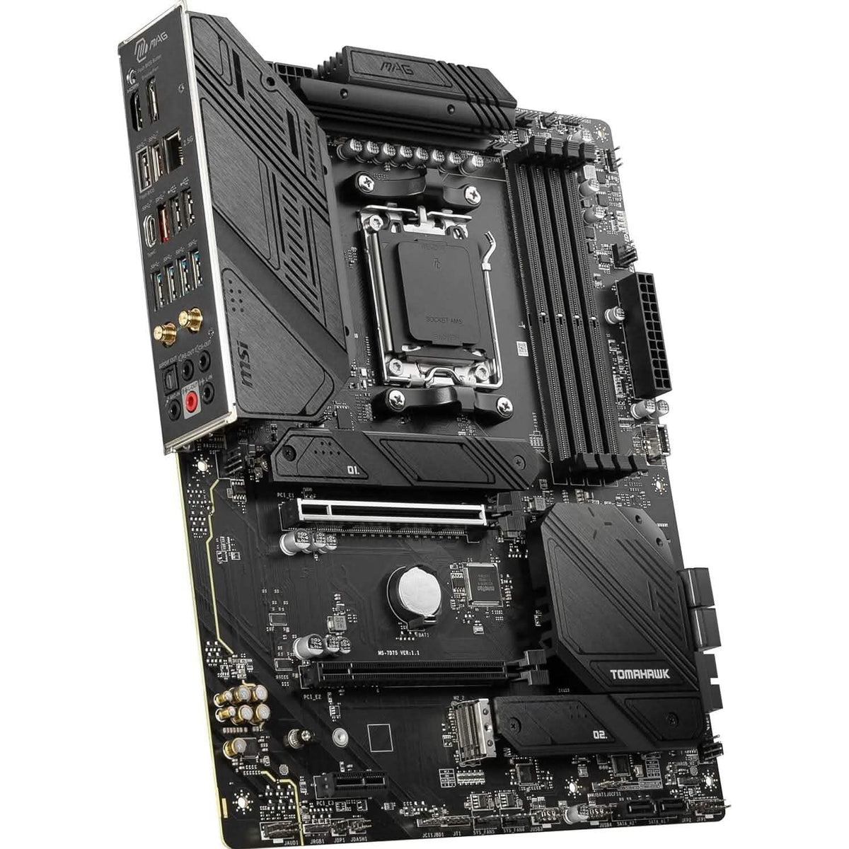 MSI MAG B650 Tomahawk WiFi Computer Gaming Motherboard (AM5, ATX, DDR5, PCIe 4.0, M.2, SATA 6Gb/s, USB 3.2 Gen 2, HDMI/DP, Wi-Fi 6E, AMD Ryzen 7000 Series Processors) (Refurbished) - A-1 Thread Vault