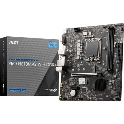 MSI PRO H610M-G WiFi DDR4 ProSeries Motherboard (mATX, 12th/13th Gen Intel Core, LGA 1700 Socket, DDR4, PCIe 4, 2.5G LAN, M.2 Slots, USB 3.2, Wi-Fi 6) (Refurbished) - A-1 Thread Vault