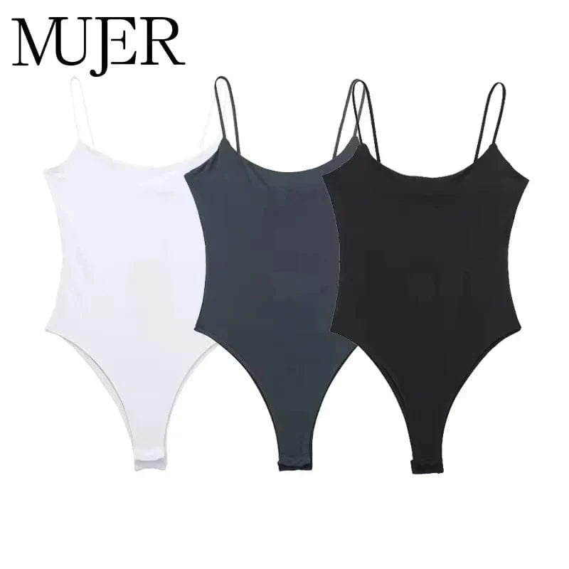 MUJER 2025 Sexy Tight Bodys for Women White Black Backless Bodysuit Women One Pieces Jumpsuits for Women Sexy Lingerie Bodysuit - A-1 Thread Vault