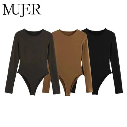 MUJER Black Bustier Bodys for Women Sexy Extreme Bodysuit Women Long Sleeve Bodysuits Woman One Pieces Summer Tops Woman 2025 - A-1 Thread Vault
