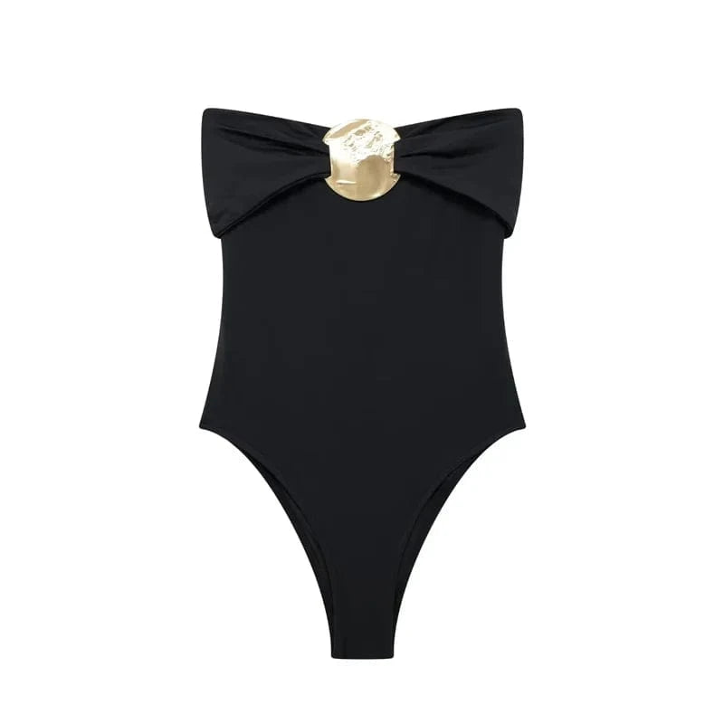 MUJER Off Shoulder Black Woman Body Sleeveless Tight Bodysuit Lingerie Sexy Backless Bodysuit Women Summer One Pieces Swimsuit - A-1 Thread Vault