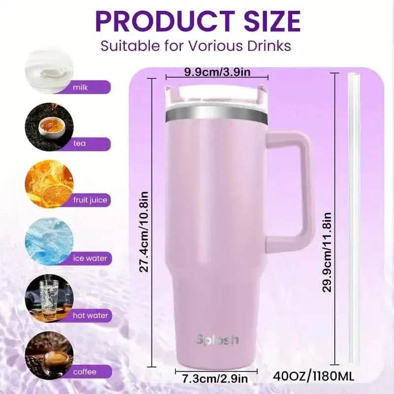 Multi-Color Travel Tumbler with Spill-Proof Lid - 1180ml/40oz - A-1 Thread Vault