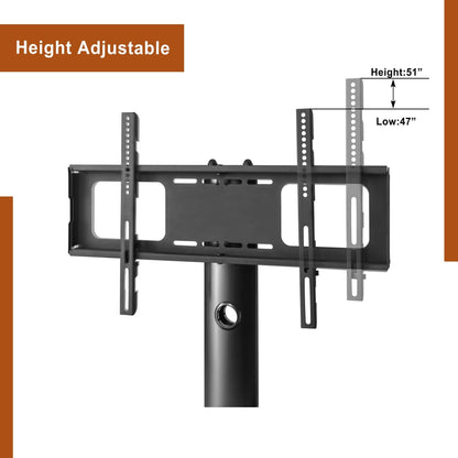 Multi-Function Angle and Height Adjustable Tempered Glass Metal Frame Floor TV Stand - A-1 Thread Vault