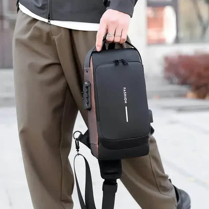 Multi-functional Trendy Sling Bag with Password Lock - A-1 Thread Vault