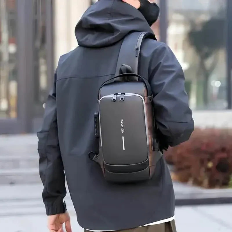 Multi-functional Trendy Sling Bag with Password Lock - A-1 Thread Vault