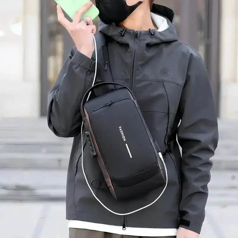 Multi-functional Trendy Sling Bag with Password Lock - A-1 Thread Vault
