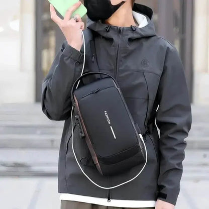 Multi-functional Trendy Sling Bag with Password Lock - A-1 Thread Vault