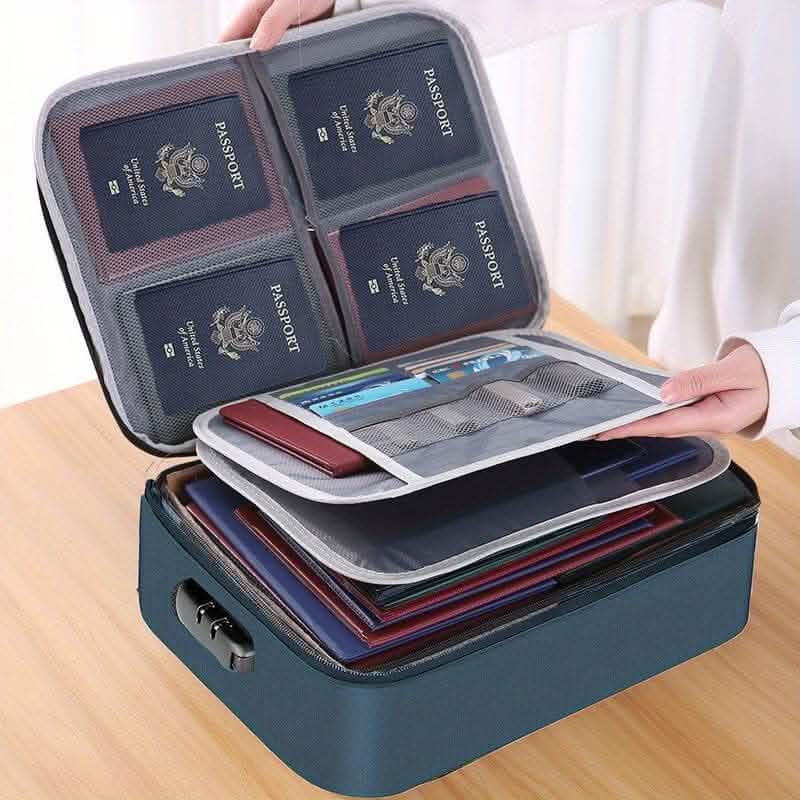 Multi-Layer Document Tickets Storage Bag Certificate File Organizer Case - A-1 Thread Vault