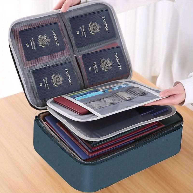Multi-Layer Document Tickets Storage Bag Certificate File Organizer Case - A-1 Thread Vault