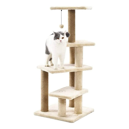 Multi-Platform Cat Condo Tree Tower With Scratching Post - A-1 Thread Vault