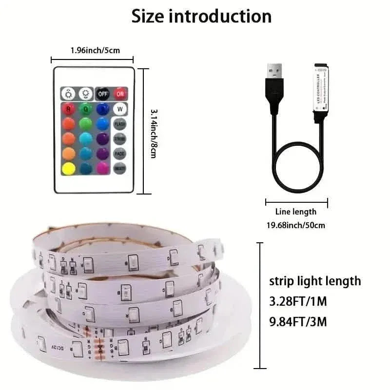 Multicolor LED Light Strip for TV with Remote Control - A-1 Thread Vault