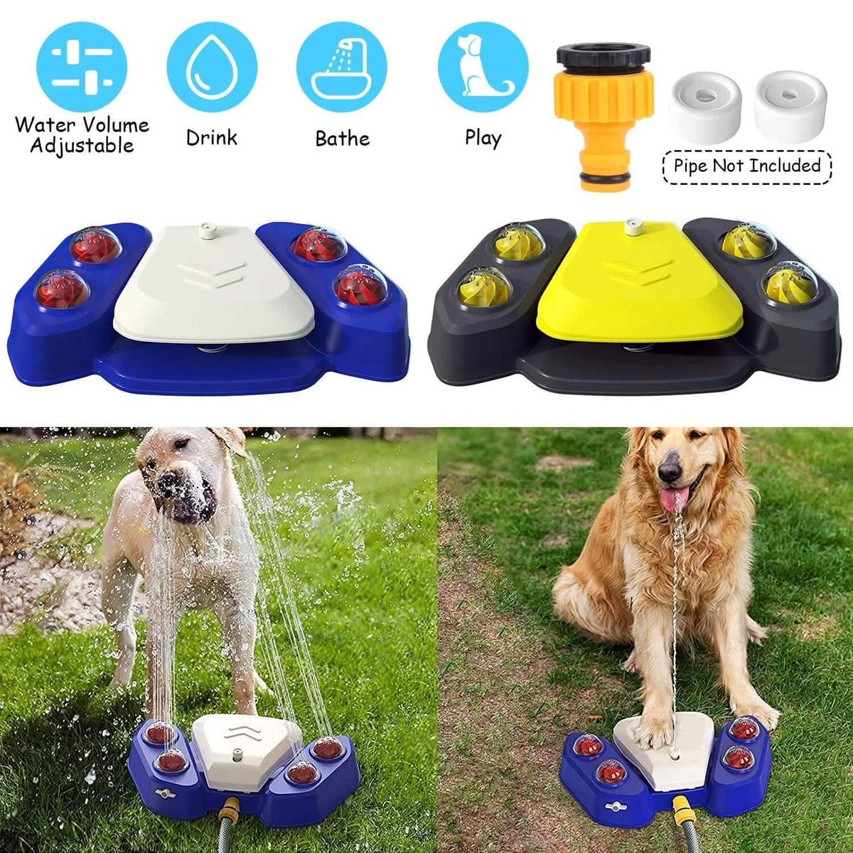 Multifunctional Automatic Pet Water Dispenser Outdoor Step-on Activated Sprinkler - A-1 Thread Vault