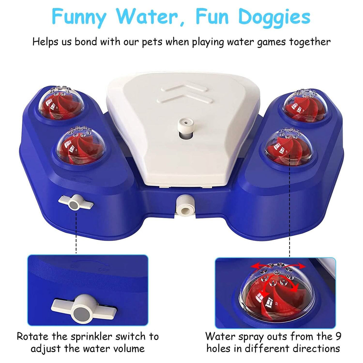 Multifunctional Automatic Pet Water Dispenser Outdoor Step-on Activated Sprinkler - A-1 Thread Vault