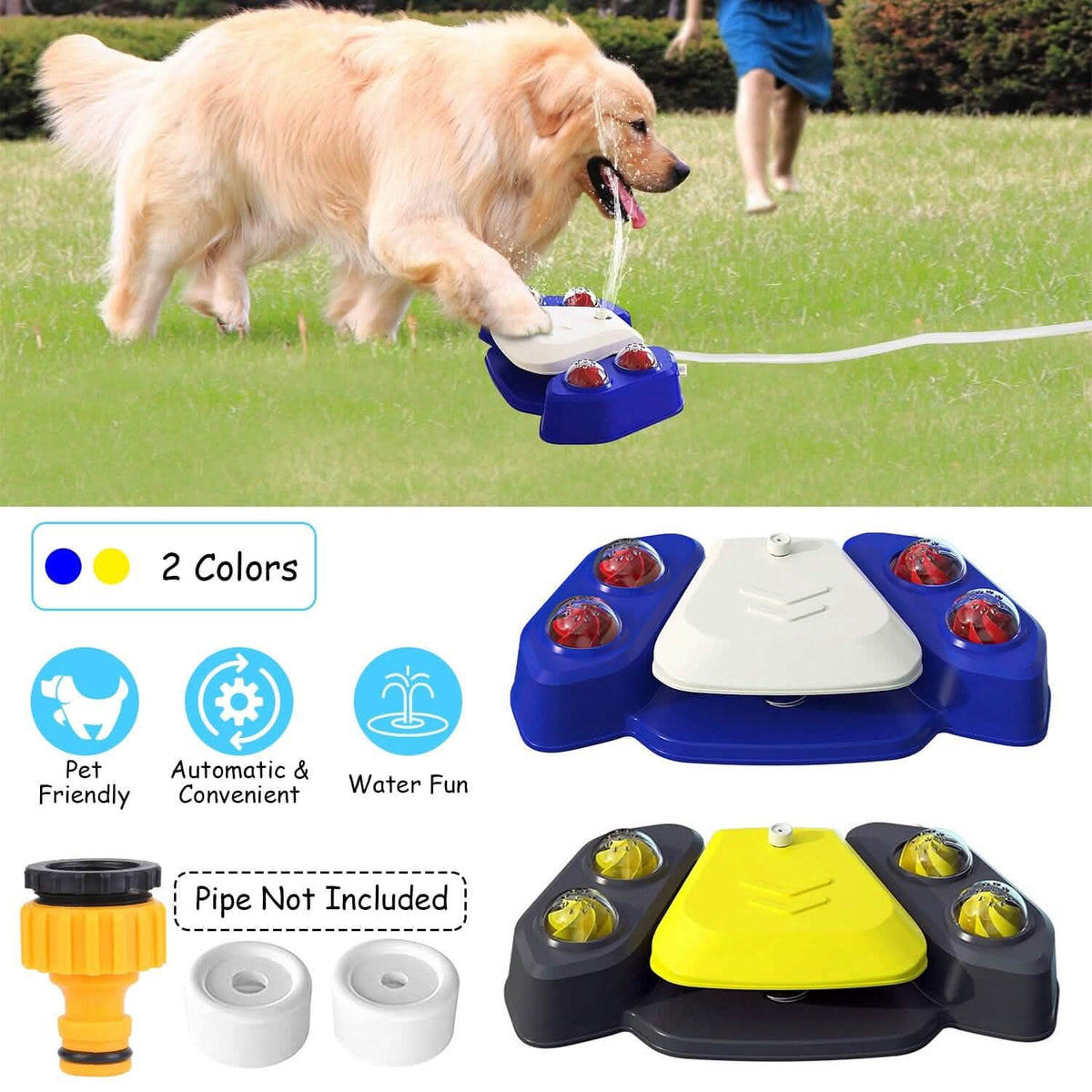 Multifunctional Automatic Pet Water Dispenser Outdoor Step-on Activated Sprinkler - A-1 Thread Vault