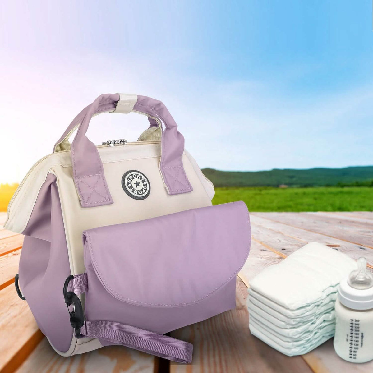 Multifunctional Diaper Changing Bag with 2 Insulated Pockets Commute Bag - A-1 Thread Vault
