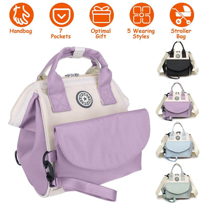 Multifunctional Diaper Changing Bag with 2 Insulated Pockets Commute Bag - A-1 Thread Vault