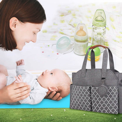 Multifunctional Diaper Changing Tote Bag with Adjustable Messenger Strap - A-1 Thread Vault